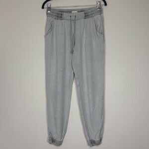 Azure Skies Grey Tencel Joggers Elastic Waist Pants Size Small